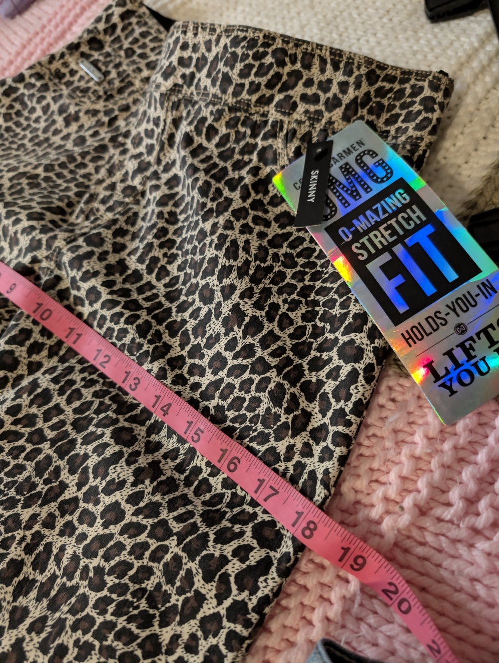 Coco + Carmen Cheetah Amazing Stretch Fit Sculpt Lift Jean Dress Pants NWT's. - Picture 14 of 16